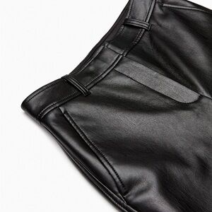 Babaton Command Black Faux Leather Pants